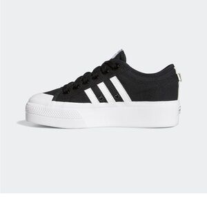 Adidas Nizza Women's Classic Black and White Platform Sneakers